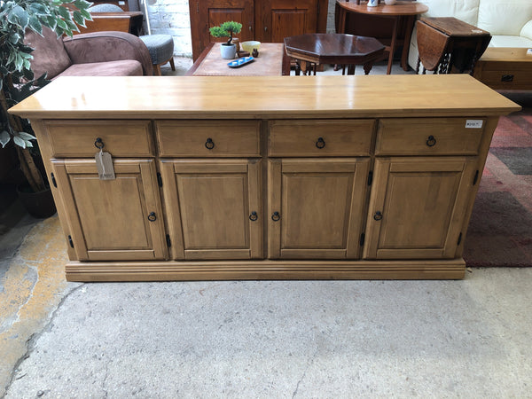 Large Golden Oak 4 Door Sideboard