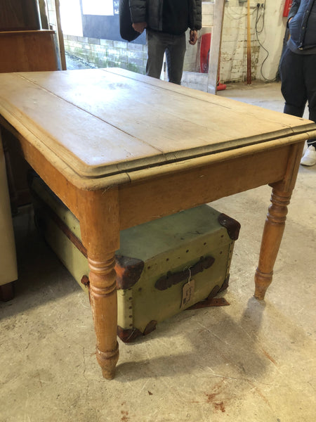 Rustic Pine Two Drawer Farmhouse Dining Table