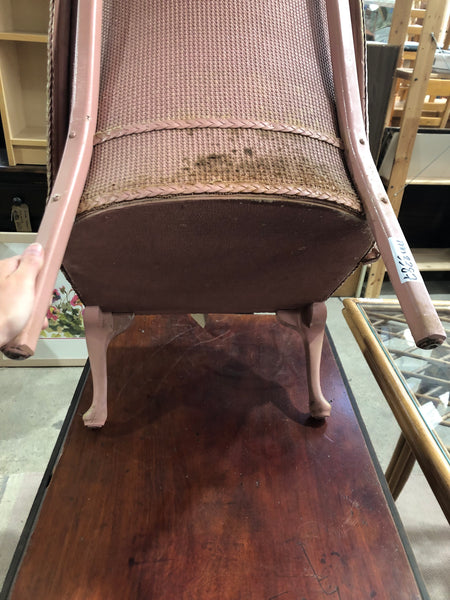 Lloyd Loom Style Pink Bedroom Chair