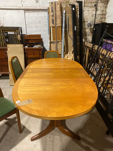 GHC - Nathan Mid Century Teak Extending Dining Table & 4 Chairs