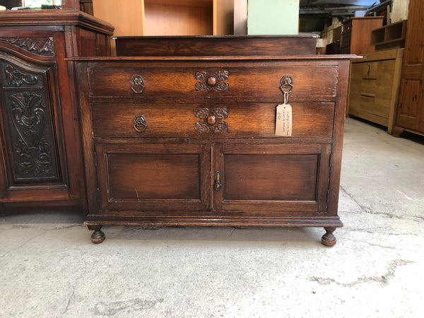 Vintage Dark Wood Chest of Drawers