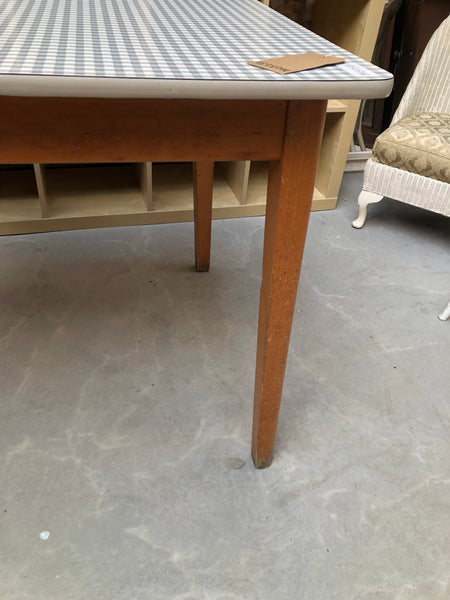 GHC - Mid Century Style Gingham Top Kitchen Table