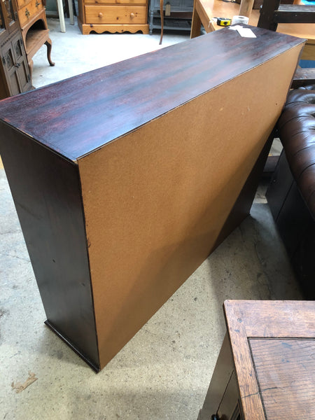 Dark Stained Storage Shelves