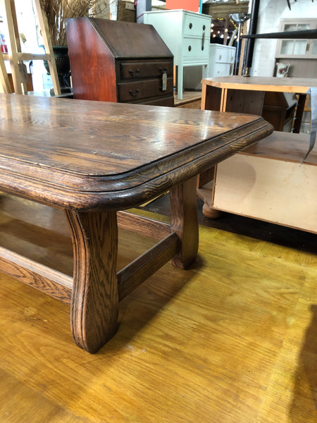 Large Solid Oak Coffee Table