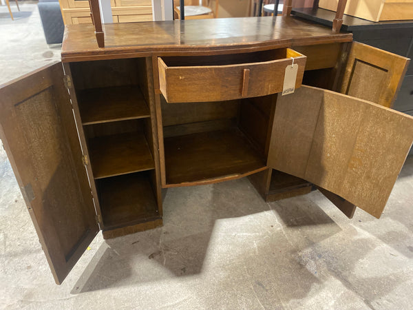 Oak Veneer Art Deco Compact Sideboard