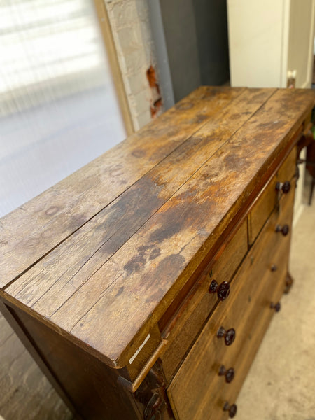 Victorian Oak & Mahogany Chest of Drawers