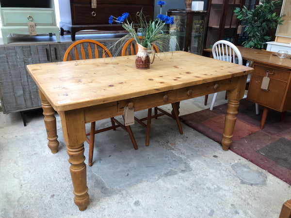Rustic Pine Farmhouse Table