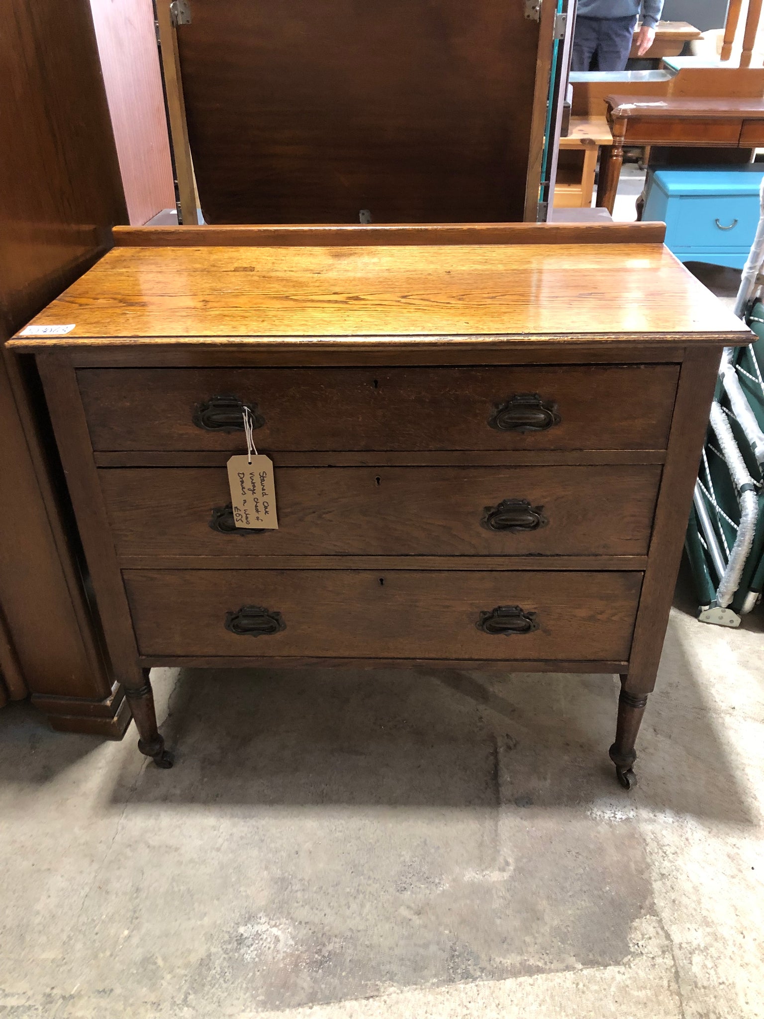 Antique Stained Oak Chest of Drawers