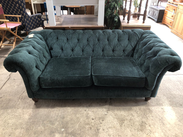 Velvet Chesterfield Style 2 Seater Sofa