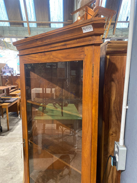 Solid Hardwood Tall Corner Display Hutch