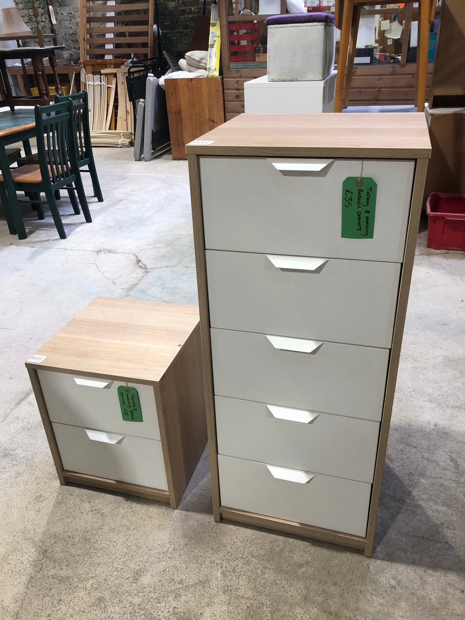 Tallboy & Matching Bedside Drawers - REF