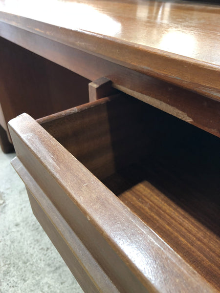 William Lawrence Teak Dressing Table with Mirror