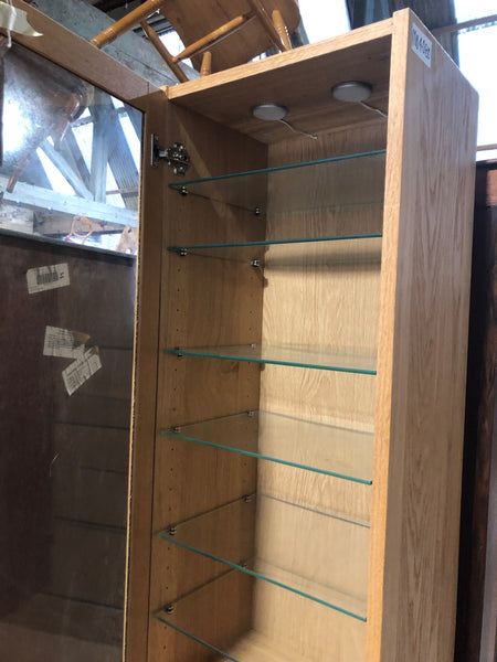 Tall Slim Wooden Display Cabinet