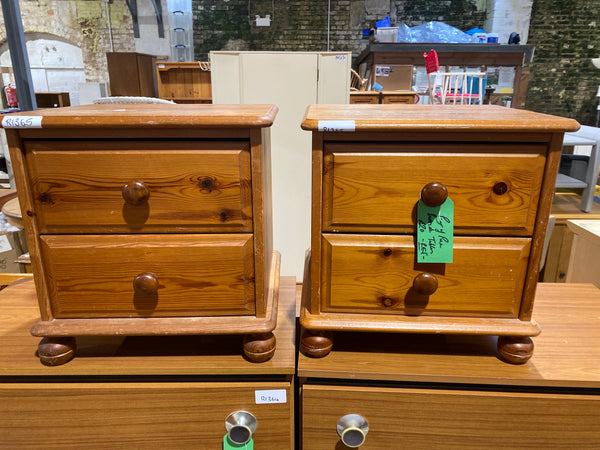 REF - Pair of Pine Bedside Tables