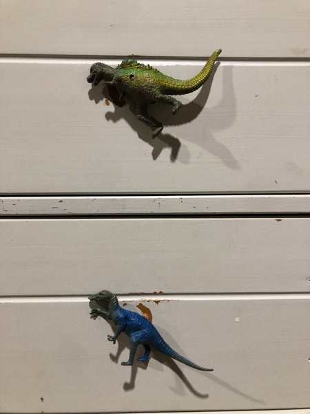 Dinosaur Knob Two over Three Chest of Drawers