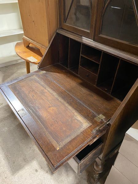 Vintage Oak Bureau Bookcase