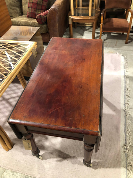 Flamed Mahogany Drop Leaf Table