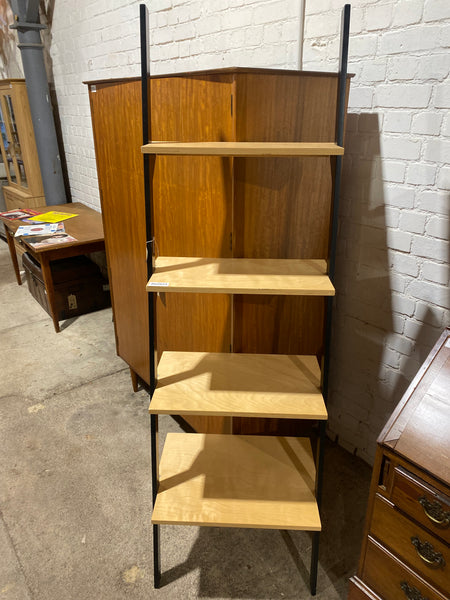 Industrial Style Leaning Bookcase