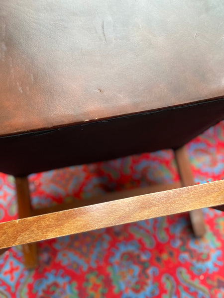 Faux Leather Buttonback Armchair