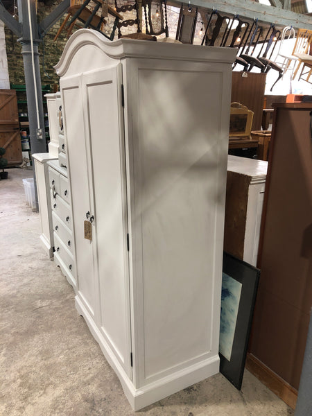 French Style Grey Double Wardrobe