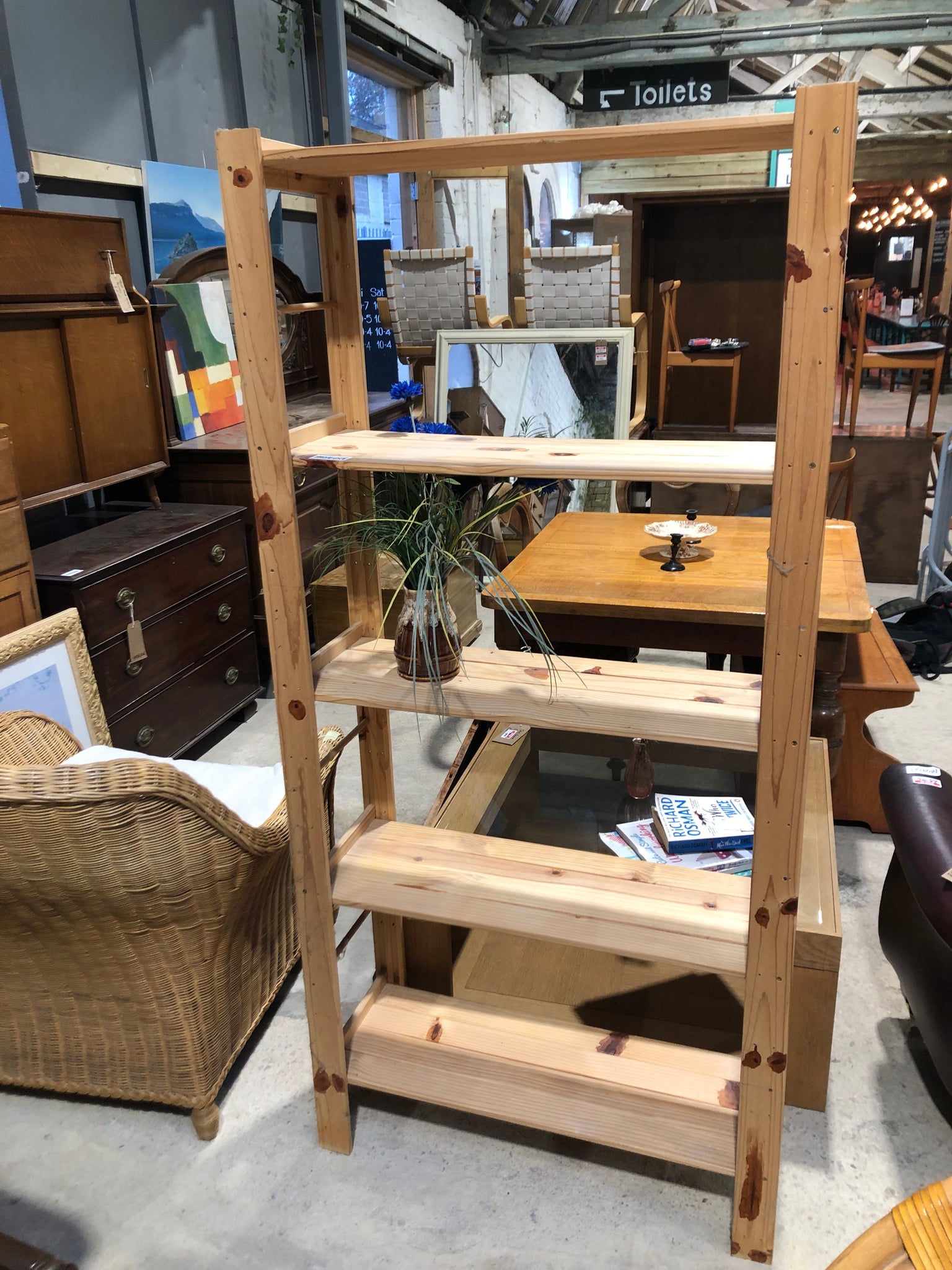 GHC - Tall Open Pine Bookshelf