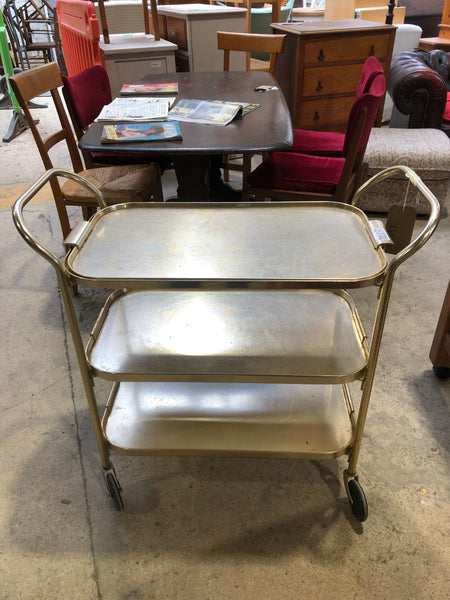 Gold Metal Drinks Trolley
