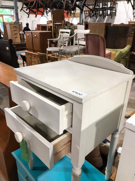 Pair of white Bedside Drawers - REF