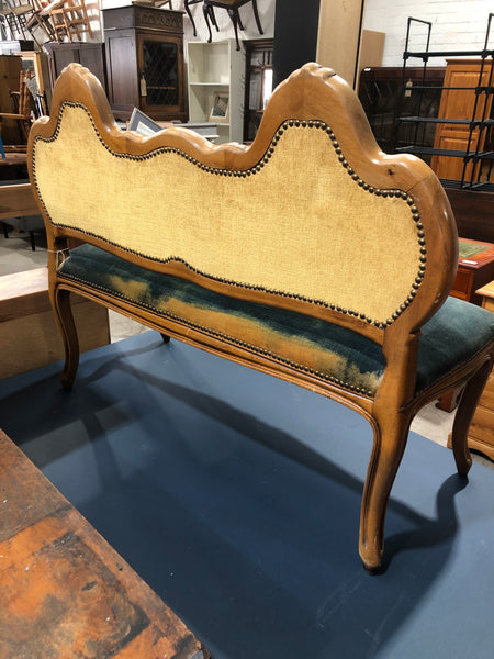 Small French Style Velvet Hallway Sofa