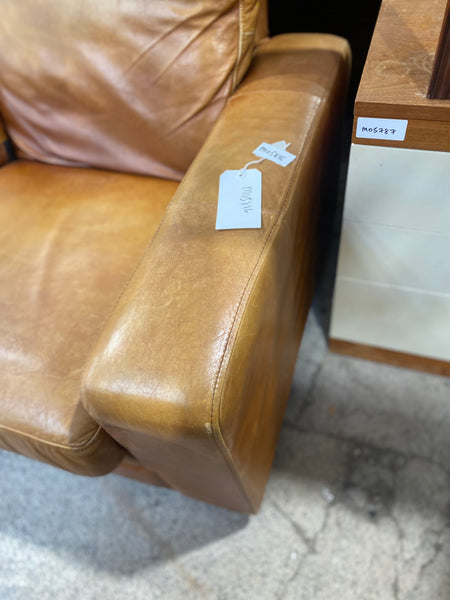 GHC - Tan Analine Two Seater Sofa
