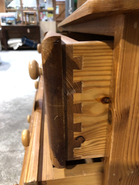 Solid Pine 2 over 3 Chest of Drawers
