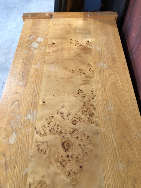 Burr Elm & Oak Compact Sideboard