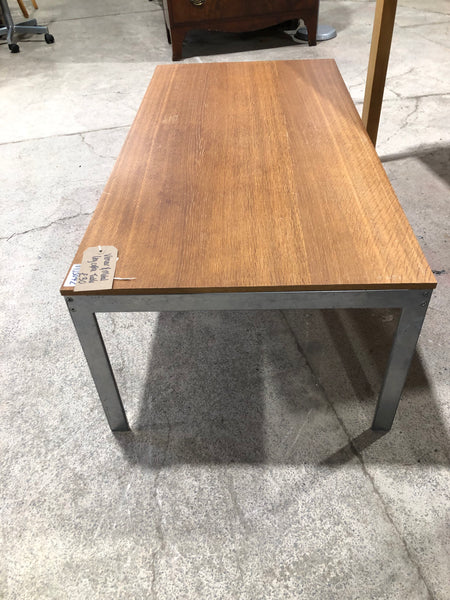 Veneer & Metal Coffee Table