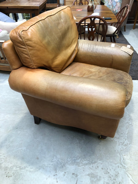 Tan Leather Armchair