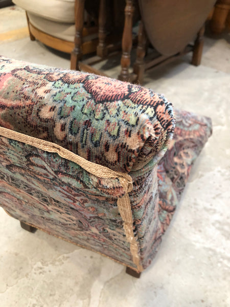 Antique Velvet Bedroom Chair