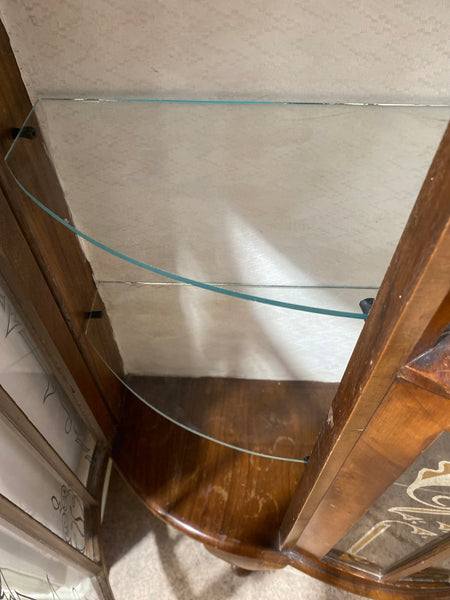 Vintage Bow Fronted Display Cabinet