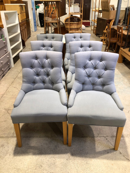 Set of 6 Scoop Back Dining Chairs