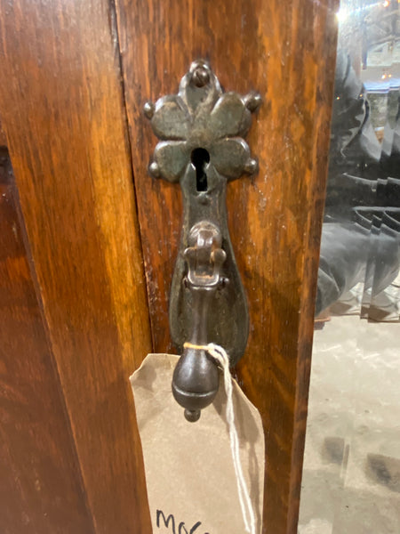 Vintage Oak Wardrobe with Mirror