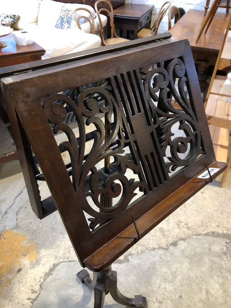 Antique Mahogany Duet Music Stand