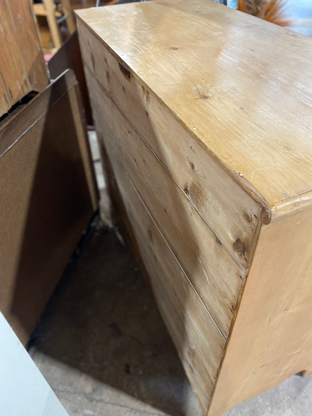 Large Rustic Pine Chest of Drawers