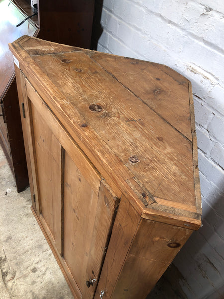 Rustic Pine Corner Cupboard