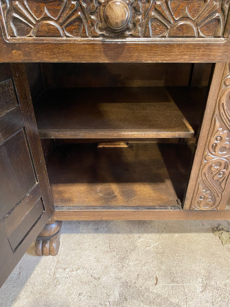 Antique Carved Oak Court Cupboard
