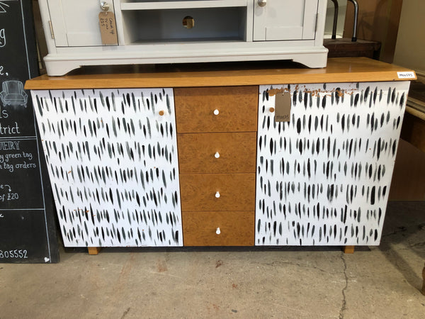 Black & White Decorative Oak Sideboard
