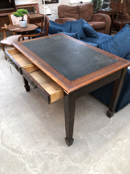 GHC - Antique Oak Leather Top Desk