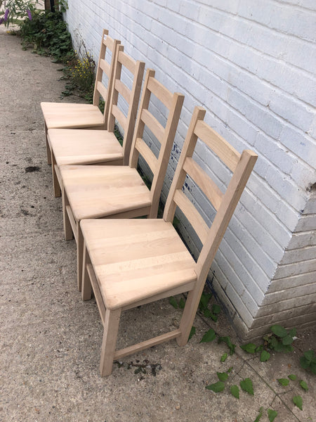 Oak Kitchen Chairs X4 The Painted Furniture Company