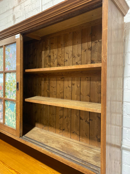 Large Pine Display Hutch Dresser