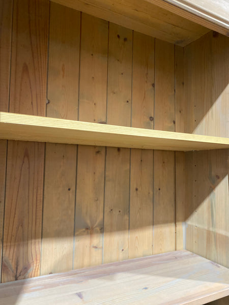 Large Solid Pine Double Bookcase