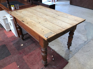 Antique Pine Table with Drawer