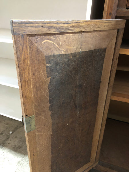 Vintage Oak Compact Sideboard Cupboard