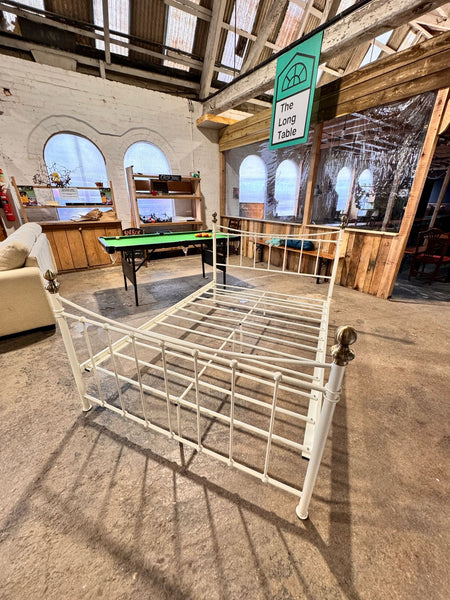 White Metal Double Bed