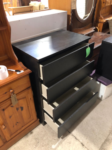 Black Chest of Drawers - REF